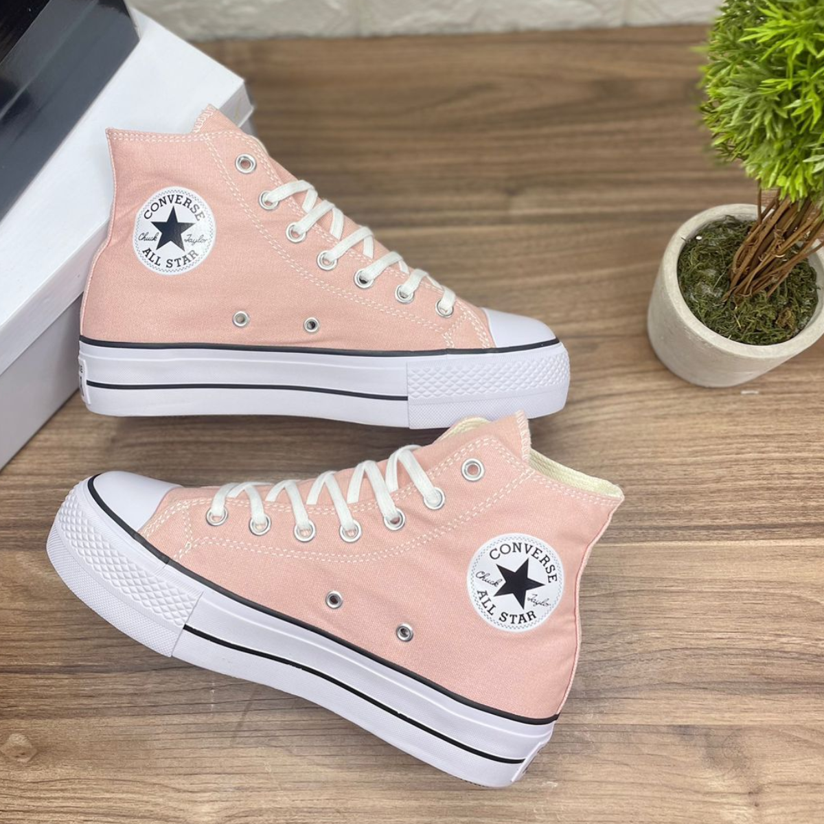 Zapatillas all star outlet para mujer rosadas